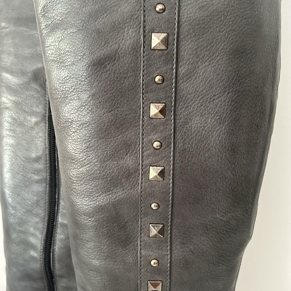 Browns Leather Studded Riding Boots Made in Italy - Picture 4 of 13